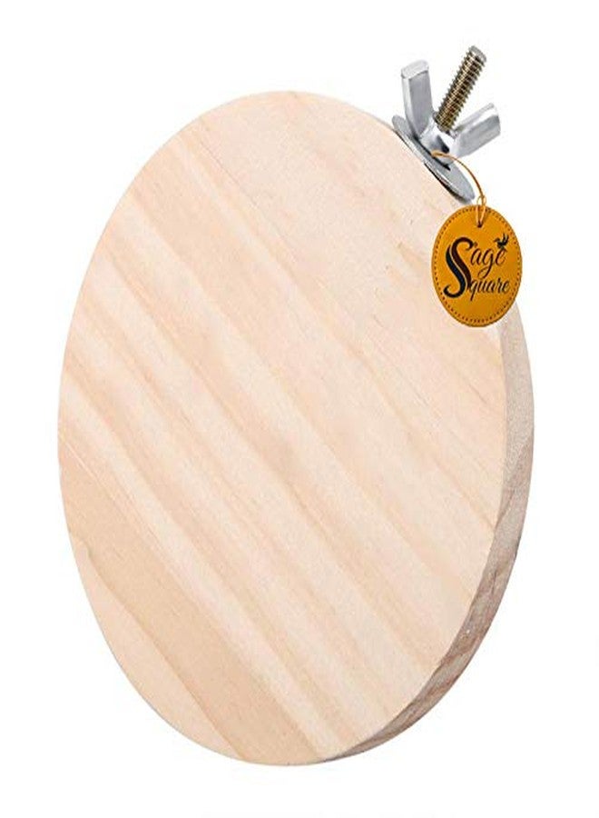 سايج سكوير منصة قفص خشبية طبيعية مرحة من سيج سكوير، للتسلق والتمرين، مناسبة للهامستر والطيور والجرذان والقنافذ والفئران (عبوة من قطعتين) - Image 4